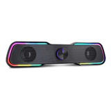 Caixa De Som Soundbar Computador Tv Notebook Estéreo Led Rgb