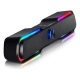 Caixa De Som Soundbar Potente Para Tv Smart Pc Usb Led Rgb