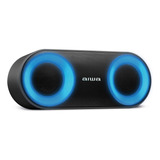 Caixa De Som Speaker Aiwa Bluetooth Luzes Multicores Ip6 Cor Preto 110v 220v