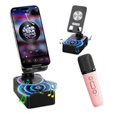 Caixa De Som Suporte Dobrável P Telefone Karaokê Bluetooth