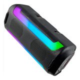 Caixa De Som Torre Bluetooth Led Rgb Amplificada Fm Usb Sd Cor Preto 110v 220v