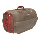 Caixa De Transporte Para Cachorro Gato Pet Panther Gold N 3 Cor Vermelho