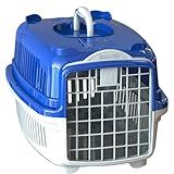 Caixa De Transporte Pet Gatos E Cães Pequeno Médio E Grandes -Azul- Nº1 Até 6kg-