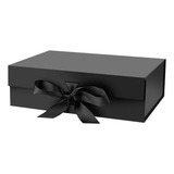 Caixa Dobráve Presente Loja Da Blu Preta Imã Cetim 28x20x9cm