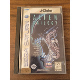 Caixa E Manual Alien Trilogy Sega Saturn Saturno Original