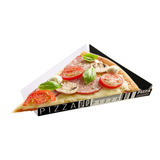 Caixa Embalagem Caixinhas Fatia Pizza Black Pacote C  100 Pç