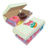 Caixa Embalagem Para Donuts 2 Unidades Color 100 Un