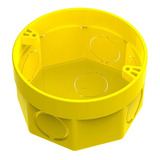 Caixa Embutir Octagonal Luz 3x3 Plástico Amarela Tigre
