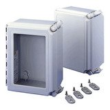 Caixa Fibra De Vidro Ip66 Hoffman 406x356x203 Com Visor