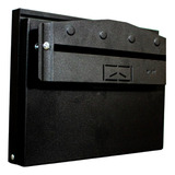 Caixa Horizontal Preto Para Portão Correspondência Vão 2cm