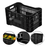 Caixa Hortifruti Plastico Agricola 55cmx36cm 45 Lts Preto
