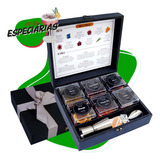 Caixa Kit Gin 6 Especiarias Dosador Colher Livro De Receitas Tags