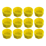 Caixa Luz Tigre 3 X 3 Octogonal Anel Deslizante Amarelo 12un