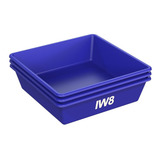 Caixa Masseira Plástica Pvc Concreto Massas 200lts Kit Com 3