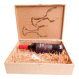 Caixa Mdf 35x26x10 P Taças Vinho Presente Namorado Marido