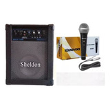Caixa Multiuso Sheldon Max100 15w+microfone Sm100 Soundvoice