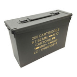 Caixa Munição Militar Ammo Box Porta Treco Tático Em Metal