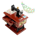 Caixa Musical Máquina De Costura Vintage Retrô Toda Realista