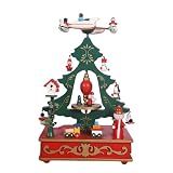 Caixa Musical Natalina- Com Árvore De Natal Com Enfeites P-Decorar- 26 Cm De Altura- Decoração De Natal Luxuosa- Para Mesa