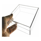 Caixa Organizadora Acrílica 20x15x5 Embalagem Porta Objetos Cor Transparente Tampa Presente