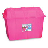 Caixa Organizadora Bau Infantil Plastico Rosa