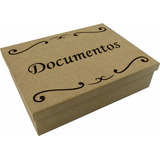 Caixa Organizadora Documentos Vazada Porta Documento Mdf