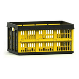 Caixa Organizadora Multiuso Helsim Cesto Tampa Com 45 Litros Grande Cor Amarelo Lisa