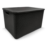 Caixa Organizadora Rattan Cesto Com Tampa 15 Litros