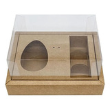 Caixa Ovo De Colher 3 Bombons 100 150g Kraft 5un Assk