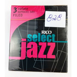 Caixa Palheta Sax Soprano Rico Jazz Select Medium Filed N 3