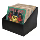 Caixa Para Lp s De Vinil Slim Organizador Para Discos Preto
