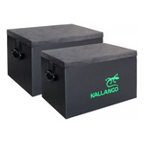 Caixa Para Salto Crossfit Preta Kallango Kit Media E Grande