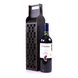 Caixa Para Vinho Madeira Com Alça Embalagem Presente Garrafa