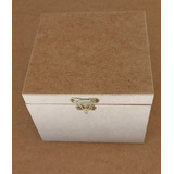 Caixa Pequena Madeira Com Dobradiça Fecho 15x15x12 Mdf 6mm