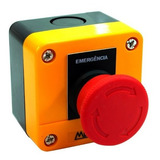 Caixa Plástica Amarela C botão Emergência 1nf Cp1 e Metaltex