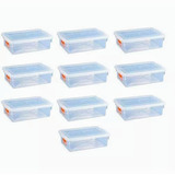 Caixa Plástica Com Tampa Pleion Rf 0320 Multiuso 5l 10peças