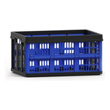 Caixa Plástica Organizadora Desmontável Multiuso 30kg 45l Cor Preto azul