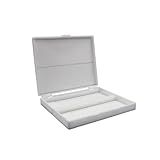 Caixa Plástica Porta Lâminas Capacidade Para 100 Lâminas 26 X 76 Mm Tampa Com Trava Polipropileno Rígido