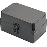 Caixa Plástica Preta Com Dobradiça 250x160x120mm