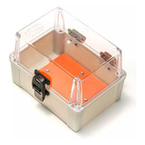 Caixa Plástica Transparente Com Dobradiça Ip65 200x140x140mm