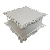 Caixa Porta Bijuteria Arabesco Branca Mdf 4 Mm