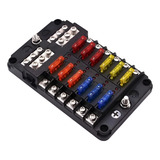 Caixa Porta Fusivel 12 Vias Led C Barramento P Motorhome