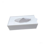 Caixa Porta Lenços De Papel Acrílico Branco Interfolha