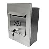 Caixa Primor Frontal Inox Grande Com Fechadura Frontal E 2 Chaves Cartas