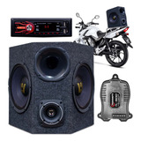 Caixa Propaganda Volante Moto Trio Bluetooth Modulo Taramps