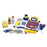 Caixa Registradora Com Luz Som E Acessórios 24 Peças Azul- DM Toys