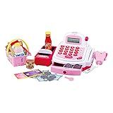 Caixa Registradora Com Luz Som E Acessórios 24 Peças Rosa- DM Toys