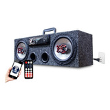Caixa Residencial Radio Bluetooth   Par Falante 6 Bravox
