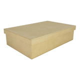 Caixa Retangular Tampa Sapato 45x33x5 P Folha A3 Mdf Madeir