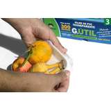Caixa Rolo De Filme Pvc 28cm X 300 Metros Trilho Cortante